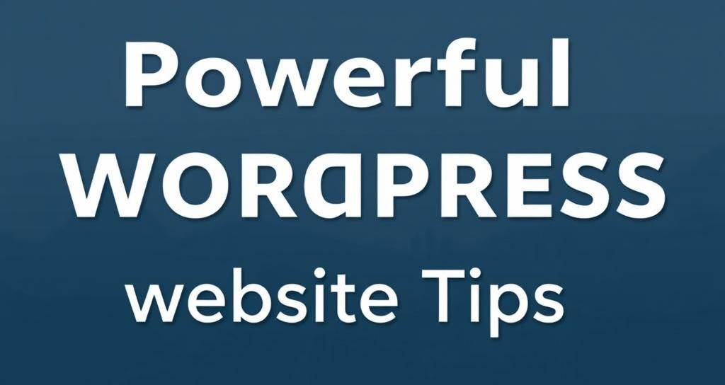 "WordPress tips"